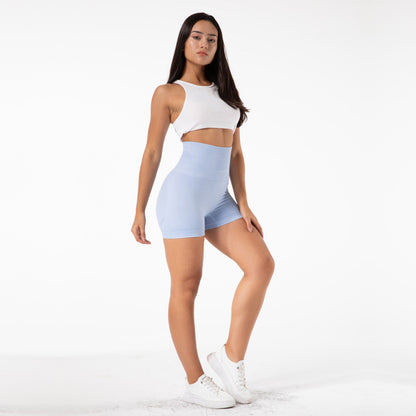 Seamless High-Waist Stretch Yoga Shorts